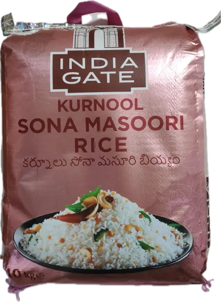 India Gate Sona Masoori Rice 10 kg