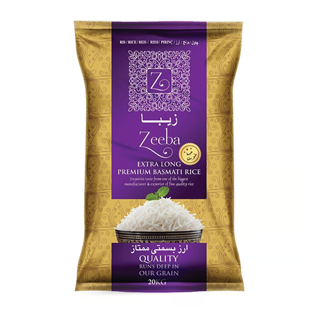 Zeeba premium Basmati rice 20 kg
