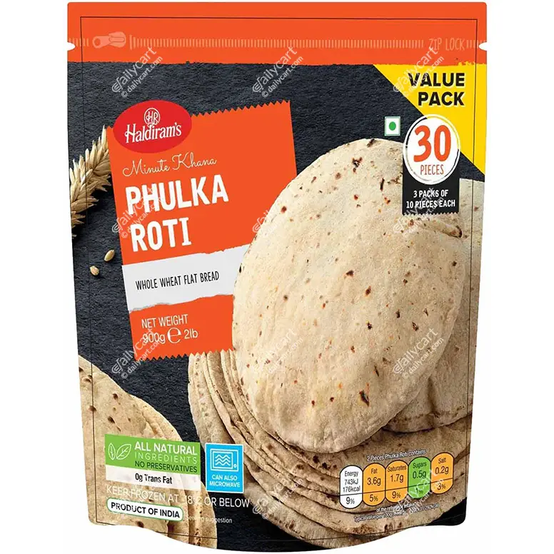 Haldiram's Frozen Phulka Roti 30 pieces