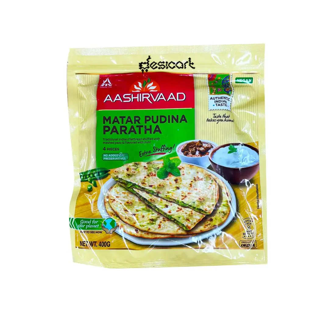 Ashirwaad matar pudina paratha 400g, 4 pieces
