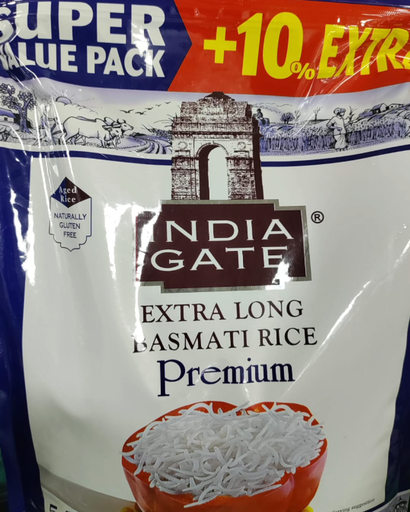 India gate extra long rice premium 5 kg