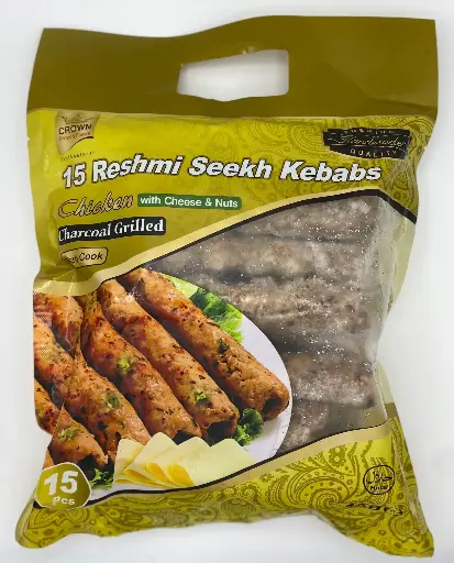 Crown Reshmi Seekh kebabs chicken, 15 pieces 1kg