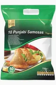 Crown vegetable punjabi samosa, 10 pc 750 gm